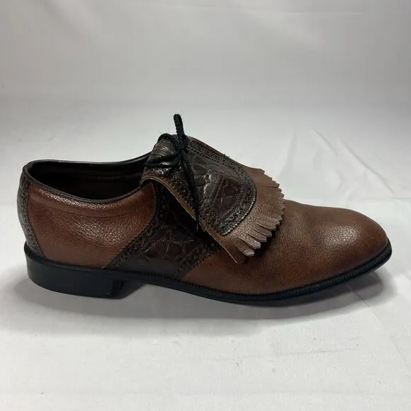 EUC Vintage Jack Nicklaus Leather Golf Shoes Metal Cleats 12 B
