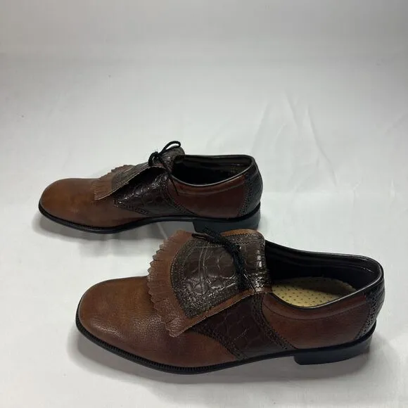 EUC Vintage Jack Nicklaus Leather Golf Shoes Metal Cleats 12 B