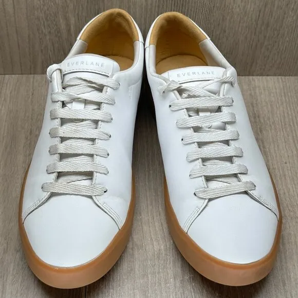 Everlane Shoes Womens 10 Lace Up Releather Low Top Tennis Sneakers Classic White