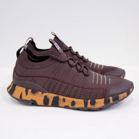 Fitflop Sneakers Women's 8.5 Vitamin FF E01 Knit Sports Trainer Mix Brown Animal