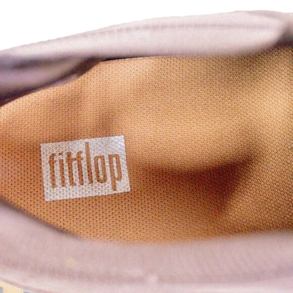 Fitflop Sneakers Women's 8.5 Vitamin FF E01 Knit Sports Trainer Mix Brown Animal