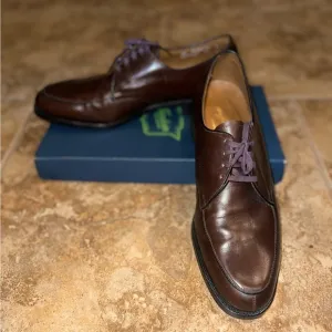 Florsheim Leather Oxford Chestnut Brown Laced Dress Shoes Men’s Size 9 1/2 VGUC