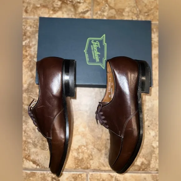 Florsheim Leather Oxford Chestnut Brown Laced Dress Shoes Men’s Size 9 1/2 VGUC