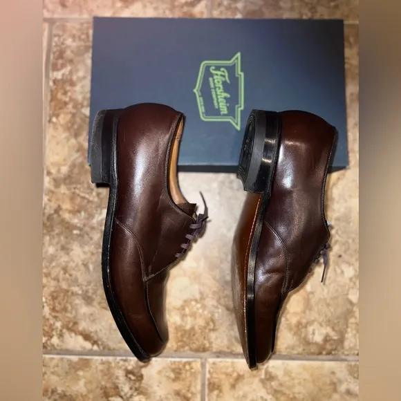 Florsheim Leather Oxford Chestnut Brown Laced Dress Shoes Men’s Size 9 1/2 VGUC