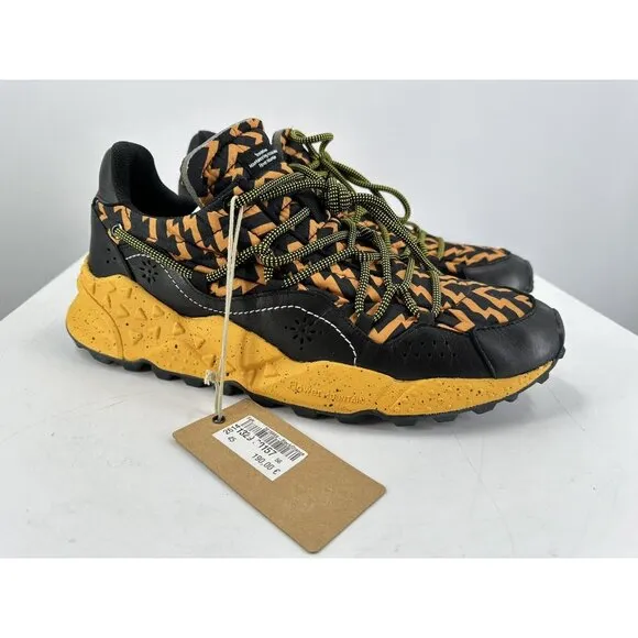 Flower Mountain FM65007 Dandelion Sneakers In Black And Orange Size 45