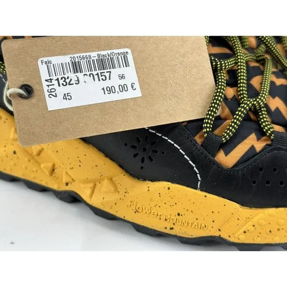 Flower Mountain FM65007 Dandelion Sneakers In Black And Orange Size 45