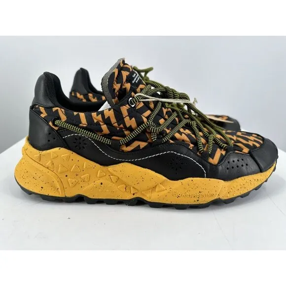 Flower Mountain FM65007 Dandelion Sneakers In Black And Orange Size 45