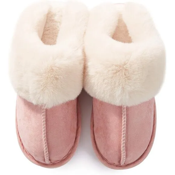 Foam Fluffy Soft Warm Slip On House Anti-Skid Cozy Plush for Womens
