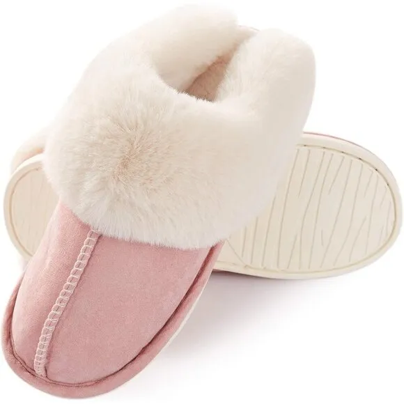 Foam Fluffy Soft Warm Slip On House Anti-Skid Cozy Plush for Womens