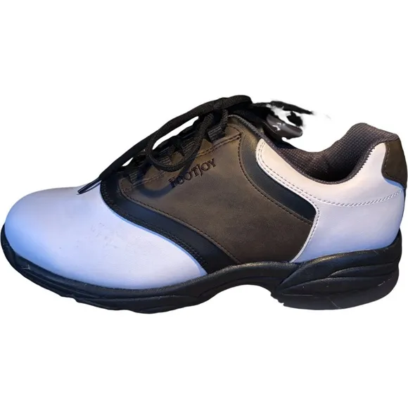 Footjoy Greenjoys Mens Size- 11m Brown/White Soft Cleats Golf Shoes 45516
