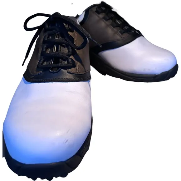 Footjoy Greenjoys Mens Size- 11m Brown/White Soft Cleats Golf Shoes 45516
