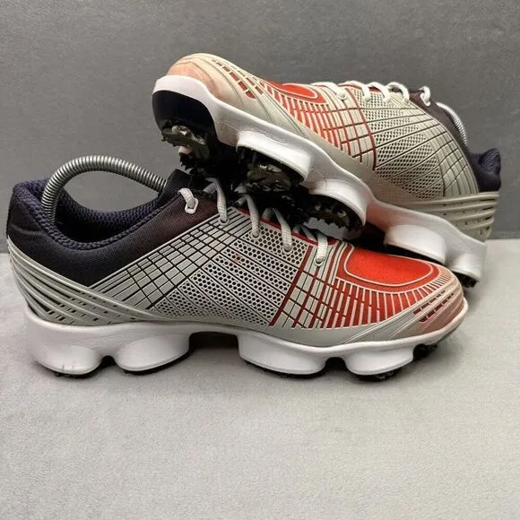 FootJoy HyperFlex Mens Size 9 (M) Golf Shoes White Red Blue Spikes Cleats USA