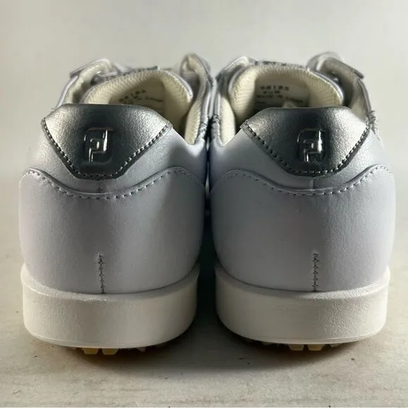 Footjoy Links Women’s Spikeless Golf Shoes Cleats White Size 9.5 M 98185