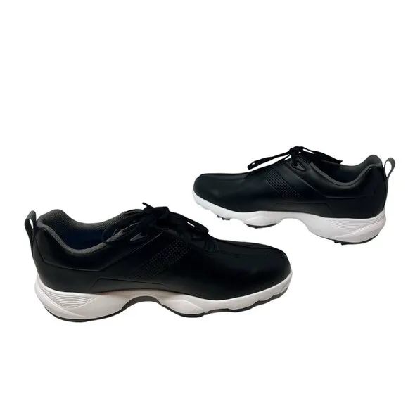 FootJoy Men's 10 eComfort Waterproof Black Golf Shoes Spikes 57700 NWOB FJ 2022