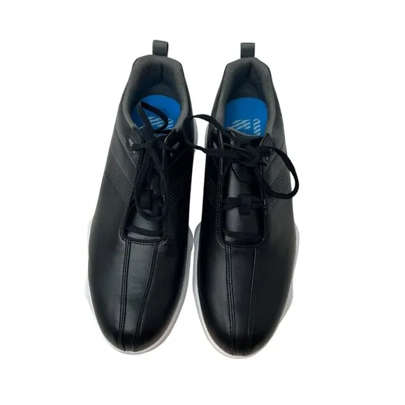 FootJoy Men's 10 eComfort Waterproof Black Golf Shoes Spikes 57700 NWOB FJ 2022