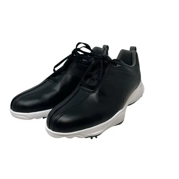 FootJoy Men's 10 eComfort Waterproof Black Golf Shoes Spikes 57700 NWOB FJ 2022