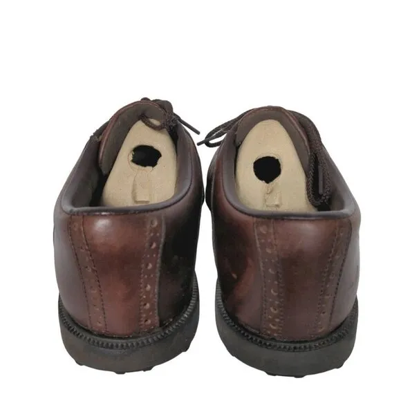 Footjoy Men's E-Comfort Brown Leather Lace Up Golf Shoes Size 9 M