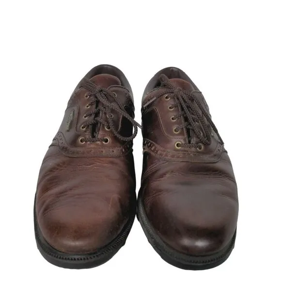 Footjoy Men's E-Comfort Brown Leather Lace Up Golf Shoes Size 9 M