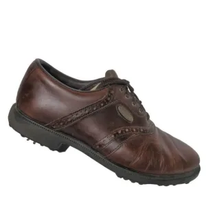 Footjoy Men's E-Comfort Brown Leather Lace Up Golf Shoes Size 9 M