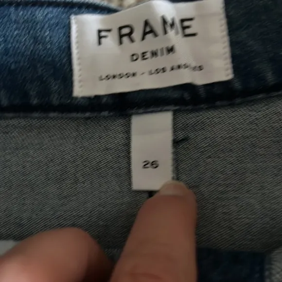 FRAME Claire Button down Denim skirt