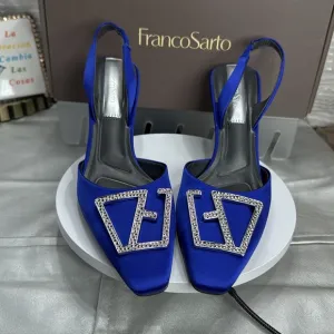 Franco Sarto Women's Blue Slingback Heels,Size 6.5 M