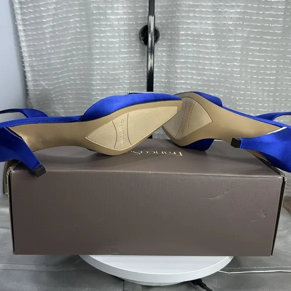 Franco Sarto Women's Blue Slingback Heels,Size 6.5 M