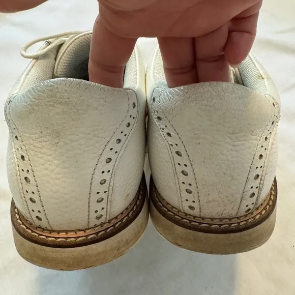 G/Fore 11.5 Saddle Gallivanter White Leather Golf Cleats Shoes