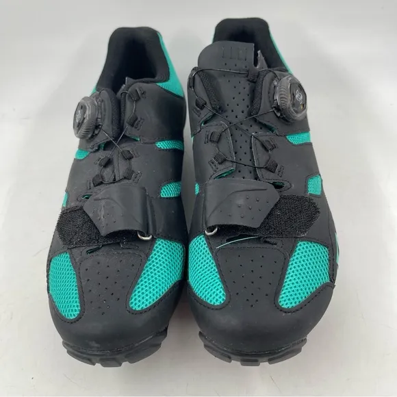 Giro Womens Sage Boa-SZ 9-Green Black Mountain Biking Spin Cycle Shoes