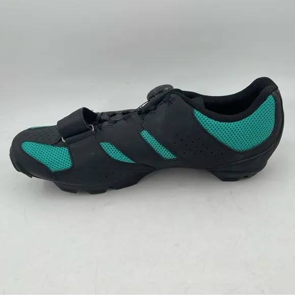 Giro Womens Sage Boa-SZ 9-Green Black Mountain Biking Spin Cycle Shoes