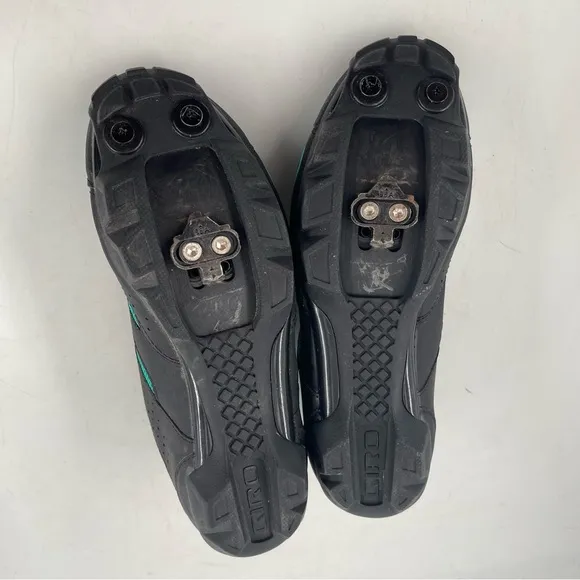 Giro Womens Sage Boa-SZ 9-Green Black Mountain Biking Spin Cycle Shoes