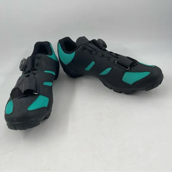 Giro Womens Sage Boa-SZ 9-Green Black Mountain Biking Spin Cycle Shoes