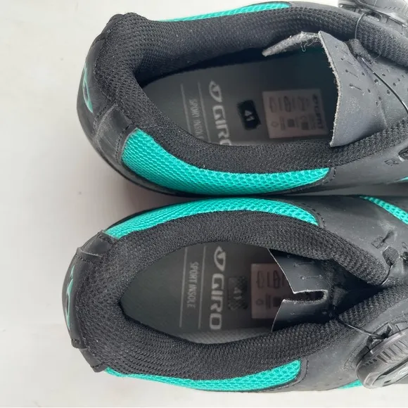Giro Womens Sage Boa-SZ 9-Green Black Mountain Biking Spin Cycle Shoes