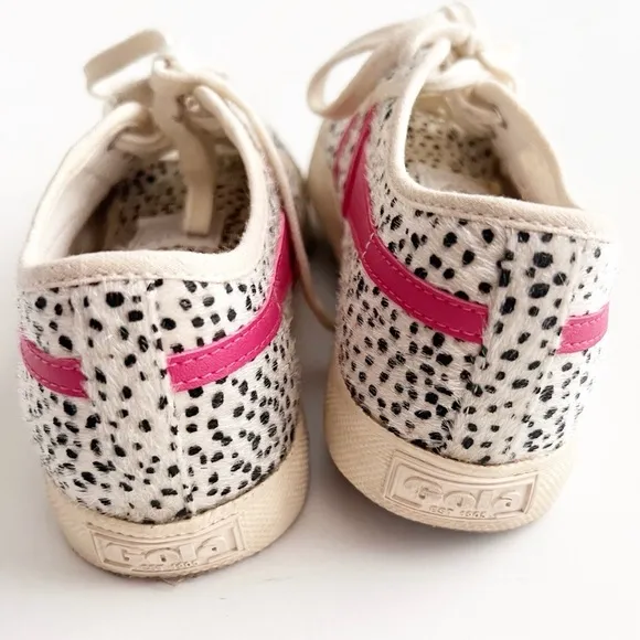Gola Coaster Cheetah Sneakers Shoes Pink Kids Child size 2 lace up tennis shoes