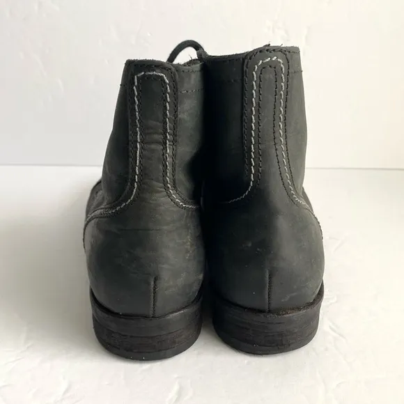 Hawkins Combat Boots Black Leather Lace Up Shoes Outdoor Military Mens 41 US 8