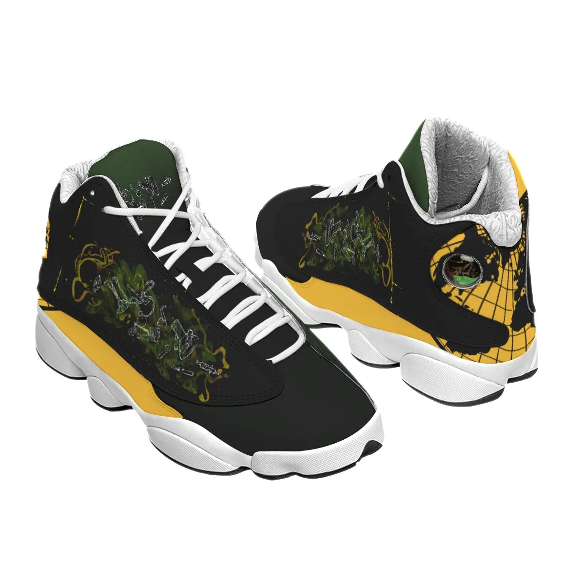 Herbal Anthropology Men's Curved Basketball Shoes With Thick Soles