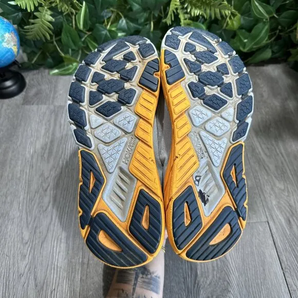 Hoka Arahi 6 Shoes Mens 8.5 Air Blue Fog Orange Road Running Support Trainer