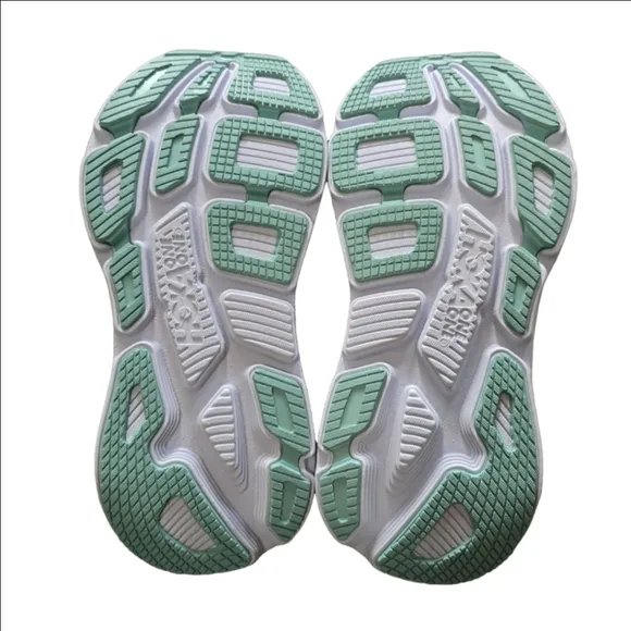 Hoka Bondi 7 Teal Road Running Shoes Eggshell Blue Women's 6.5