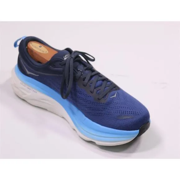 HOKA Bondi 8 Blue Max Cushioned Road Running Shoes Men's 10