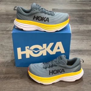 Hoka Bondi 8 'Goblin Blue Mountain Spring' Running Shoes Men's Size 11 4E X-Wide