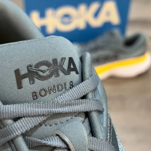 Hoka Bondi 8 'Goblin Blue Mountain Spring' Running Shoes Men's Size 11 4E X-Wide