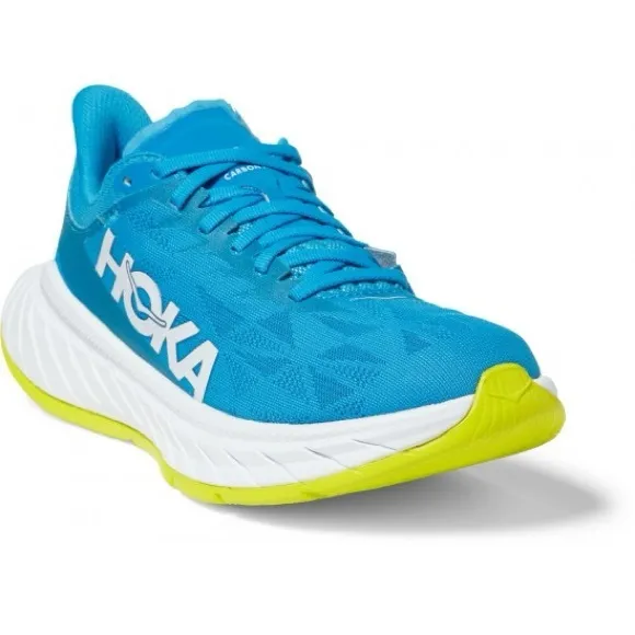 Hoka Carbon X 2 Road Running Shoes Diva Blue/Citrus Women Sneakers