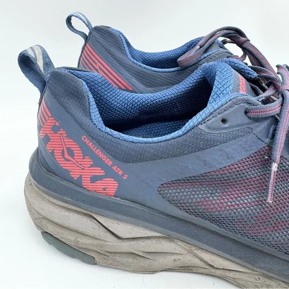 HOKA Challenger ATR 5 Running Athletic Sneaker Shoes Blue/Red Size 10.5EE