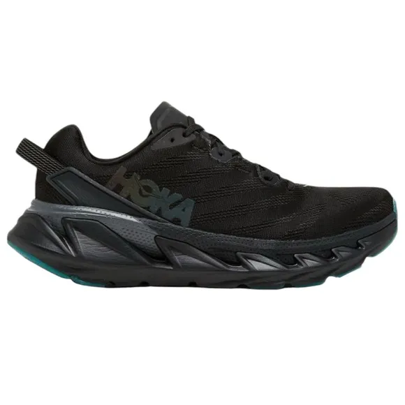 Hoka Elevon 2 Road Running Shoes  Men's Black with Iridescent Logo Size 13