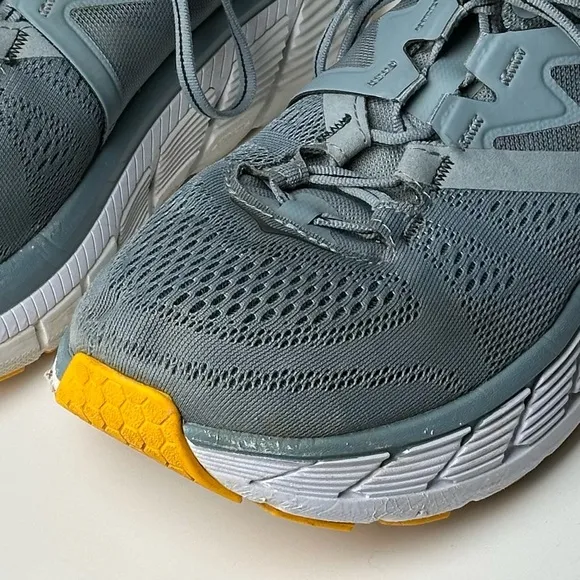 HOKA Gaviota 2 Men's Size 8 2E Wide Sneakers Running Shoes Blue Yellow One One