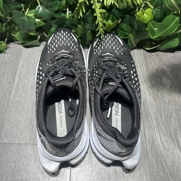 Hoka Kawana Shoes Mens 11 D Black White Daily Road Jogging Workout Lifestyle