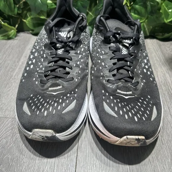 Hoka Kawana Shoes Mens 11 D Black White Daily Road Jogging Workout Lifestyle