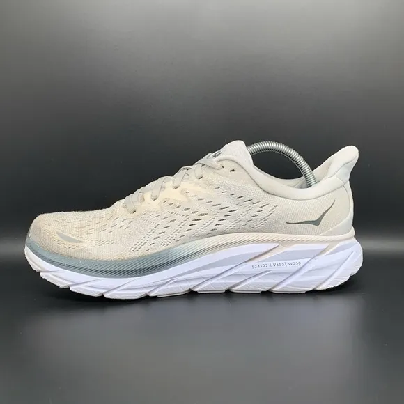 Hoka One Clifton 8 Gray Road Running Shoes Men's Sz 9.5D