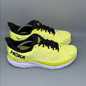 Hoka One Clifton 8 Yellow Road Running Shoes Men's Sz 12D