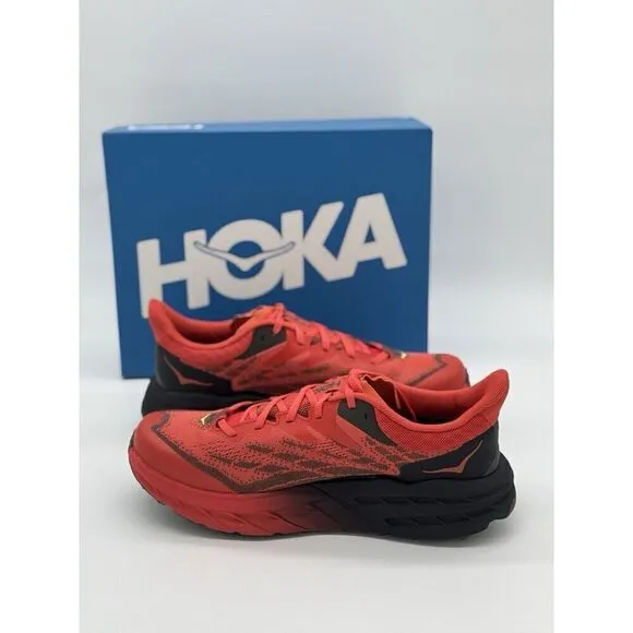 Hoka One Mens 8.5D Speedgoat 5 GTX Fire Red Shoes 1127912 FTHY