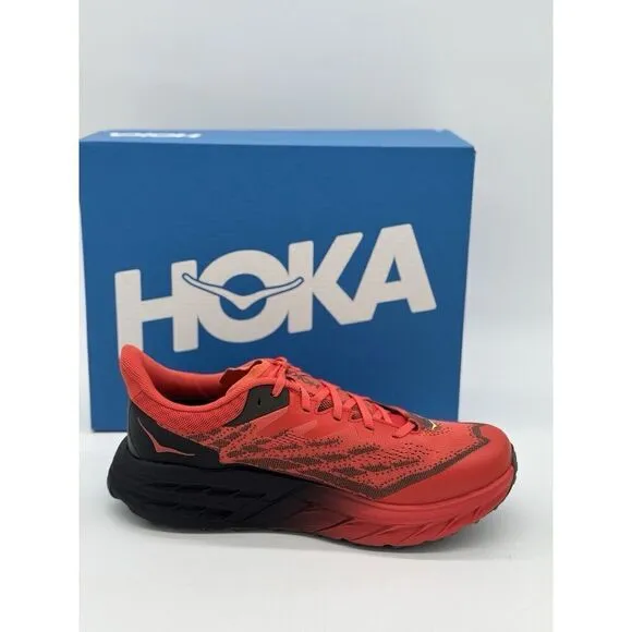 Hoka One Mens 8.5D Speedgoat 5 GTX Fire Red Shoes 1127912 FTHY